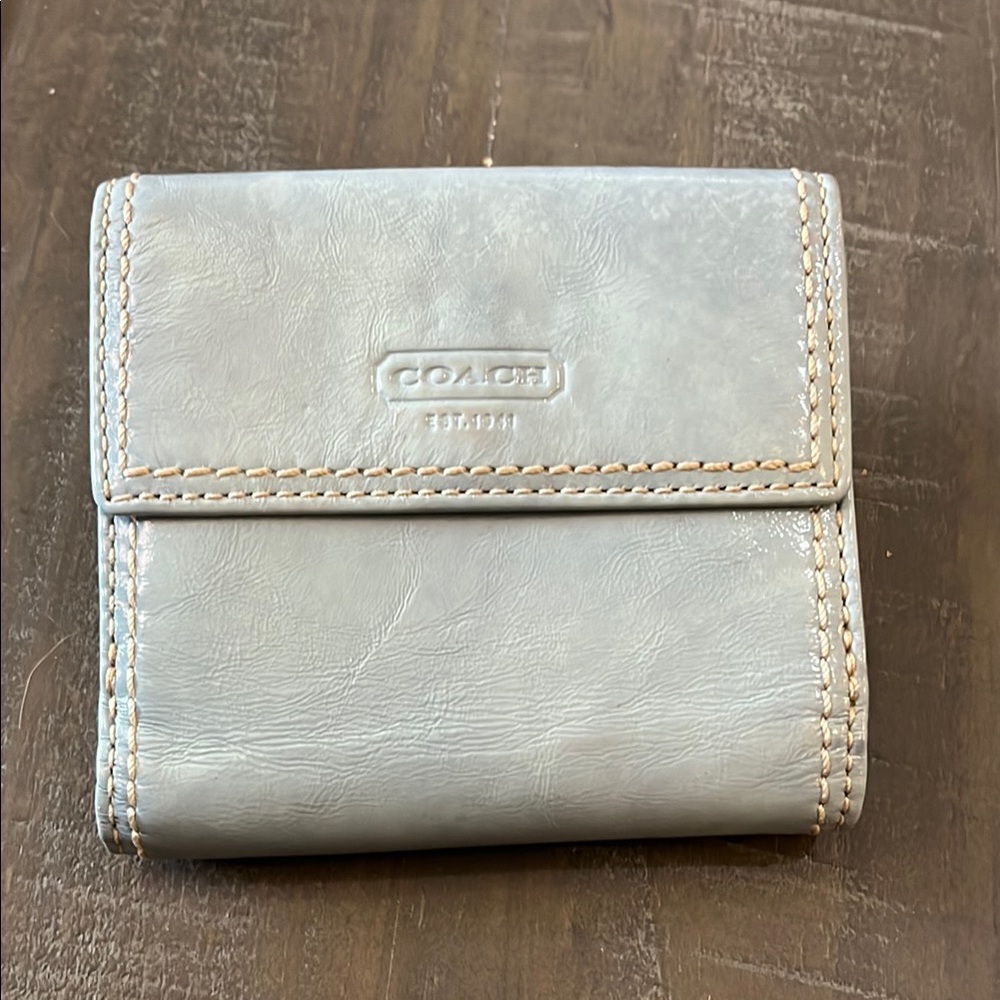 Vintage Coach Baby Blue Leather Wallet